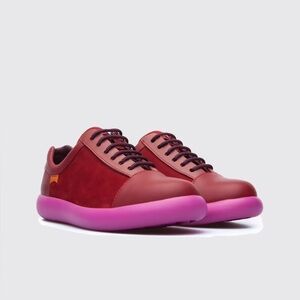 Camper Red Pink Leather Capsule Pelotas Sneakers